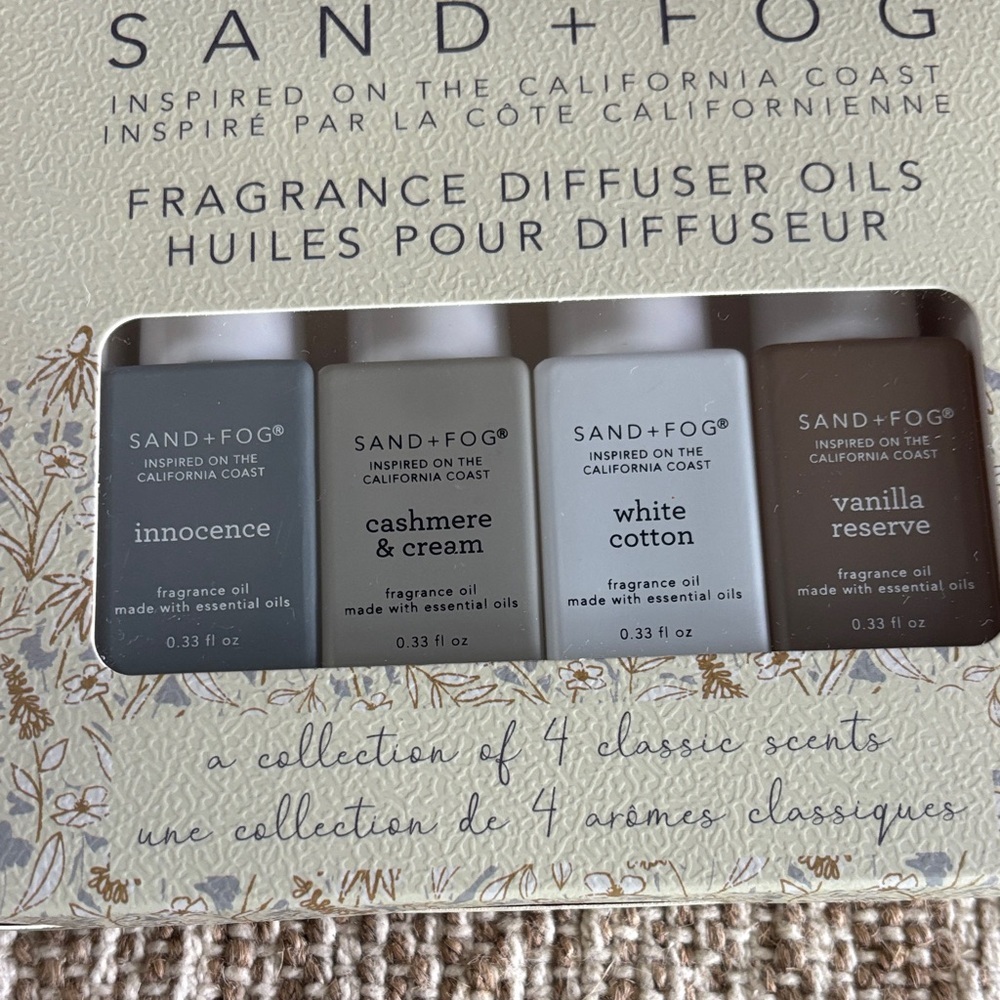 SAND + FOG Fragrance Diffuser Oils Set - Cream and Gray